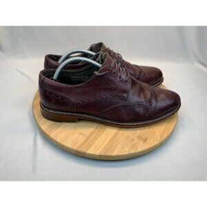 Joseph Abboud Oxford Size 10.5 Wing Tip Dress Burgundy Mens